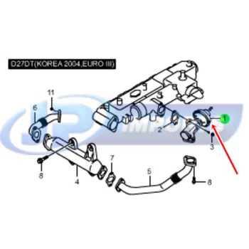 VALVULA EGR REXTON EURO III APOS 2003  66514-00360 JP002204