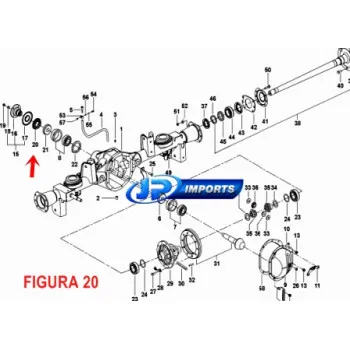 RETENTOR PINHAO DIFERENCIAL TRASEIRO MAHINDRA SUV 2007 0502CA0131N JP001524