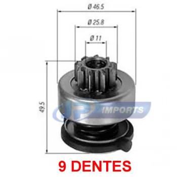 BENDIX MOTOR PARTIDA IMPULSOR MAHINDRA SUV 2.6 PICK-UP 2.6 0307CC0161N JP000378 